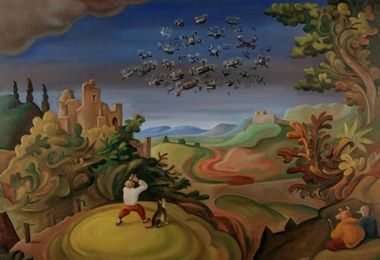 Komentovaná prohlídka výstavy Michal Tomek / Rozhovor anděla s umělou inteligencí a jiné obrazy